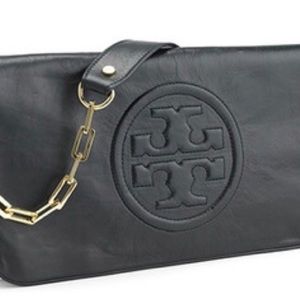 Tory Burch Bombe leather Reva clutch with chain